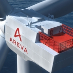 AREVA 8 MW turbine. AREVA Wind. Artist’s rendering.