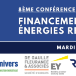 Bannière 8e Conférence Financement de projets énergies renouvelables