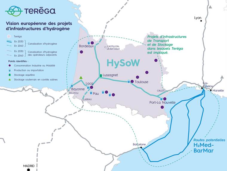 Projet de réseau hydrogène de Teréga
